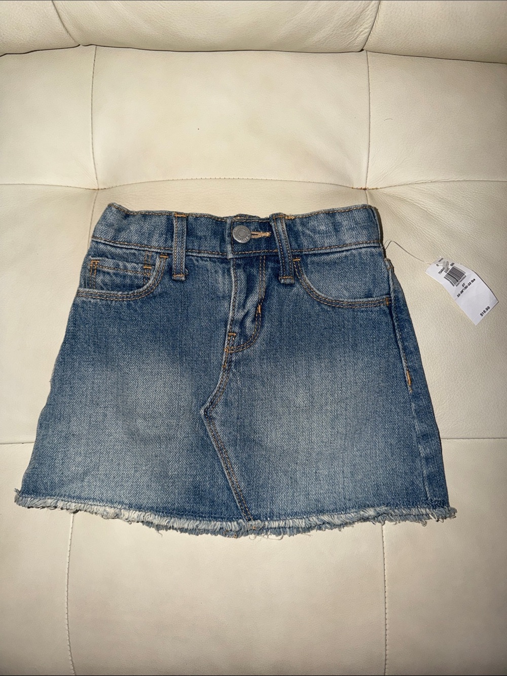 Old Navy Dark Blue Denim Skirt with Elastic Waist